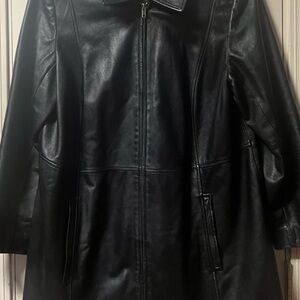 Alfani ~ Women’s ~ Genuine Leather ~ Jacket ~ XL ~ Black ~ Full Zip